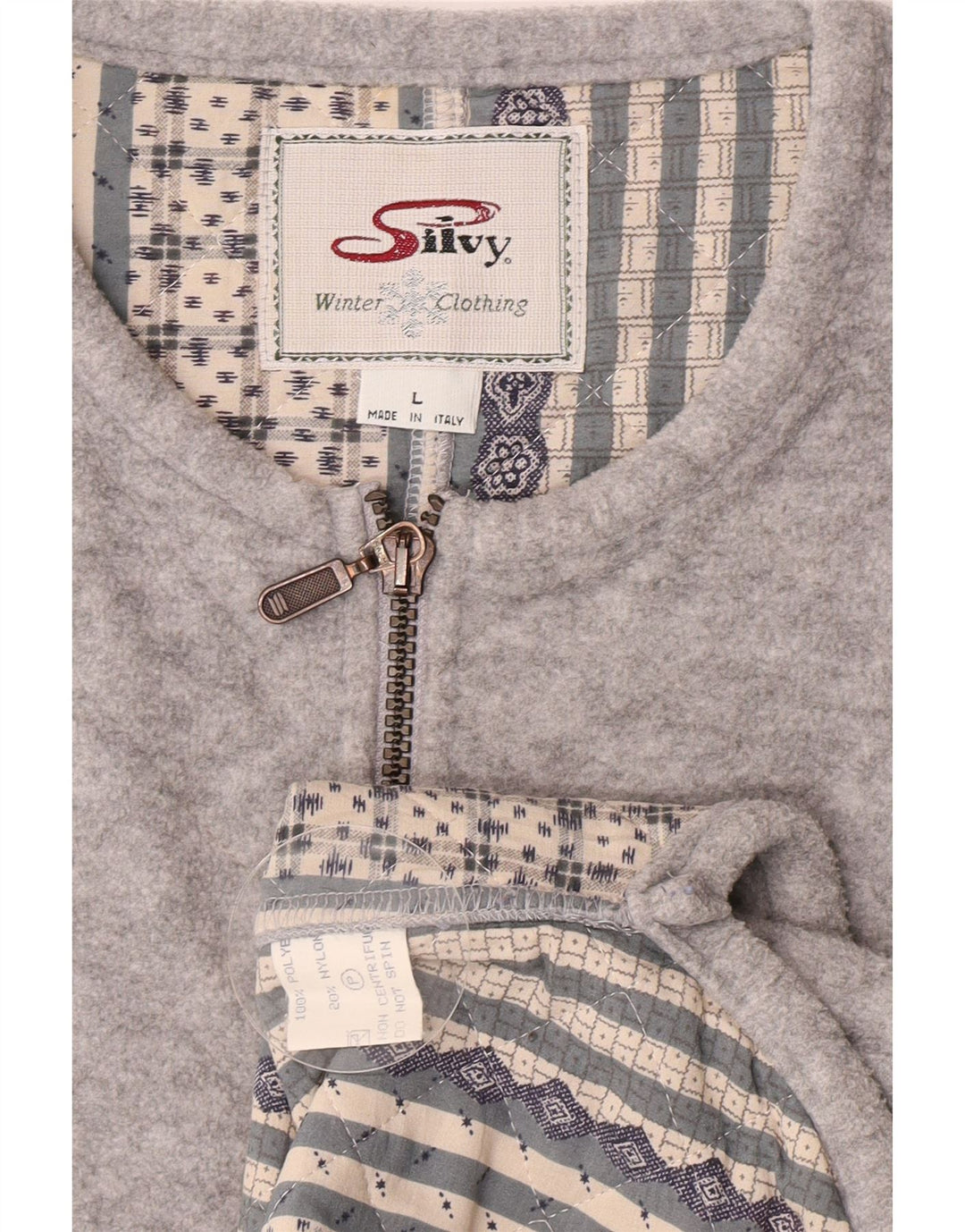 Silvy Herre Fleece Gilet UK 40 Large Grå Polyester