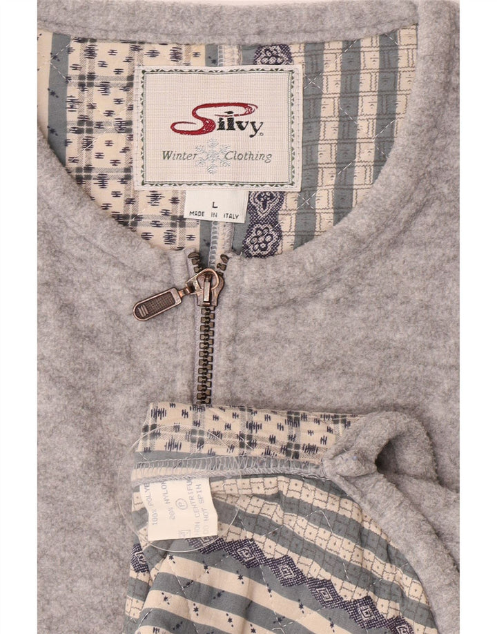 Silvy Herre Fleece Gilet UK 40 Large Grå Polyester