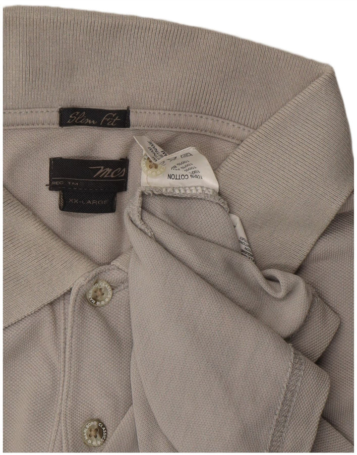MARLBORO CLASSICS Herre Slim Fit Polo Shirt 2XL Grå Bomuld