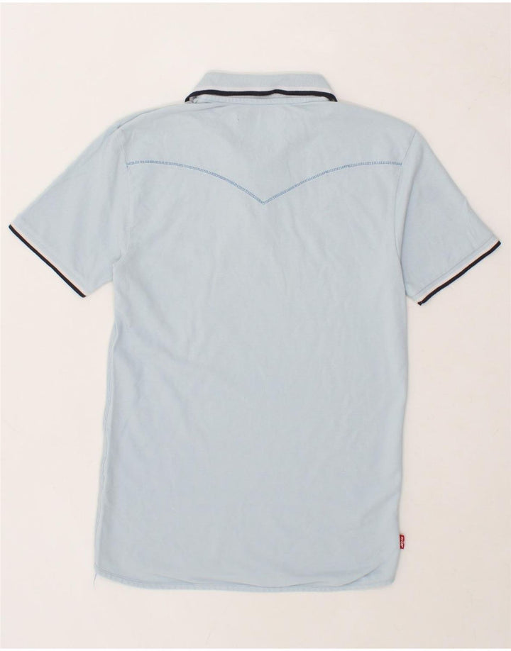 LEVI'S Mens Polo Shirt Small Blue Cotton Vintage Levi's and Second-Hand Levi's from Messina Hembry 