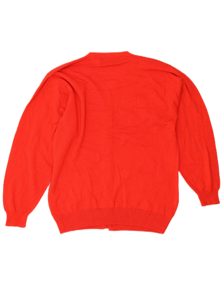 Pringle Dame Oversized Cardigan Sweater IT 40 Lille Rød Ny Uld