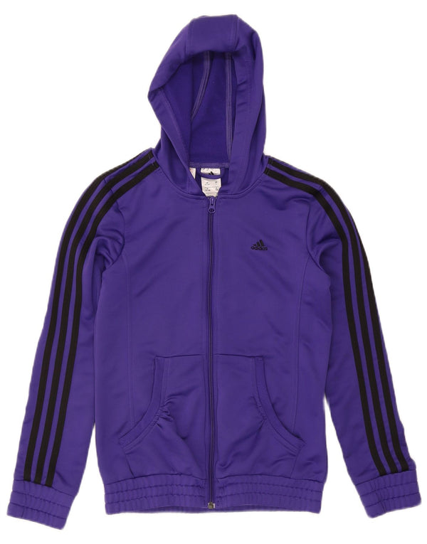 Adidas hættetrøje med lynlås til piger 13-14 år Lilla polyester