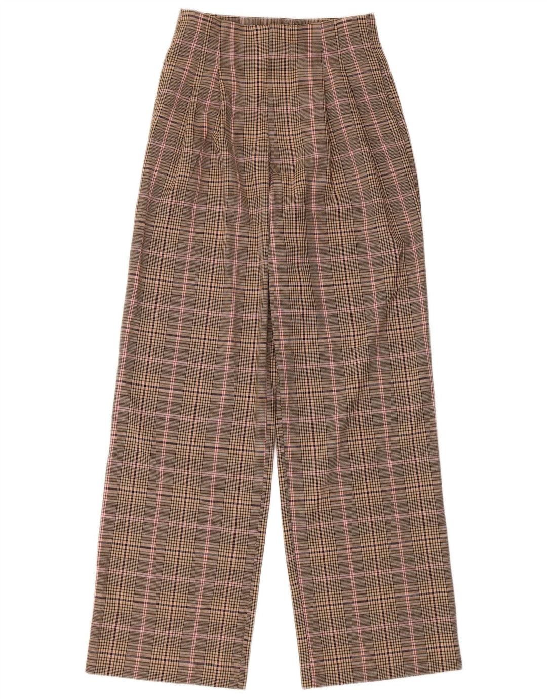 Zara Dame Pegged Casual Bukser XS W24 L30 Beige Ternet polyester