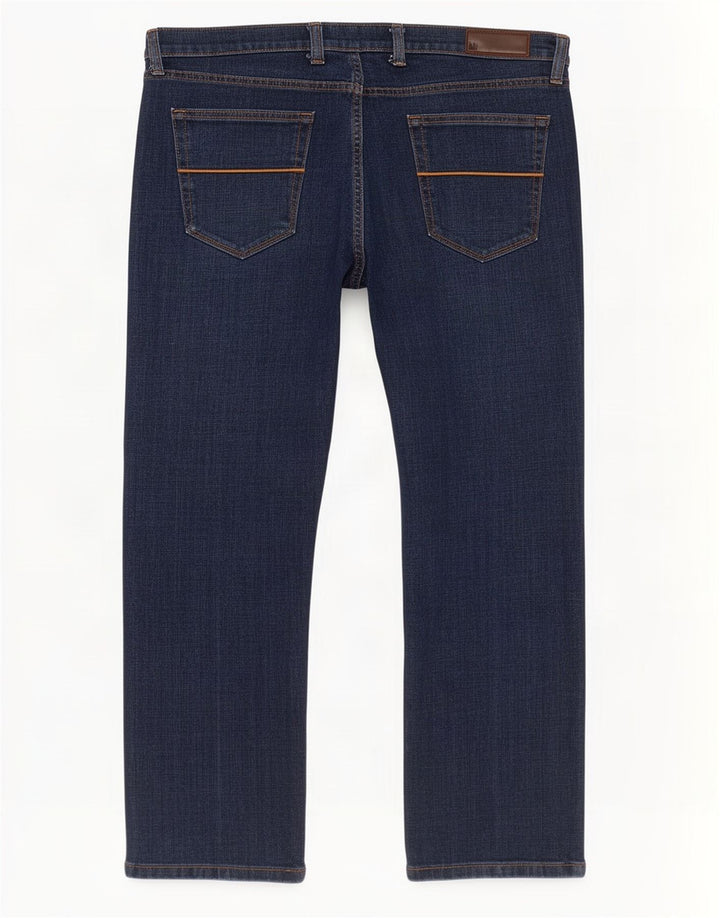 Marks & Spencer Herre Regular Straight Jeans W38 L29 Blå Bomuld
