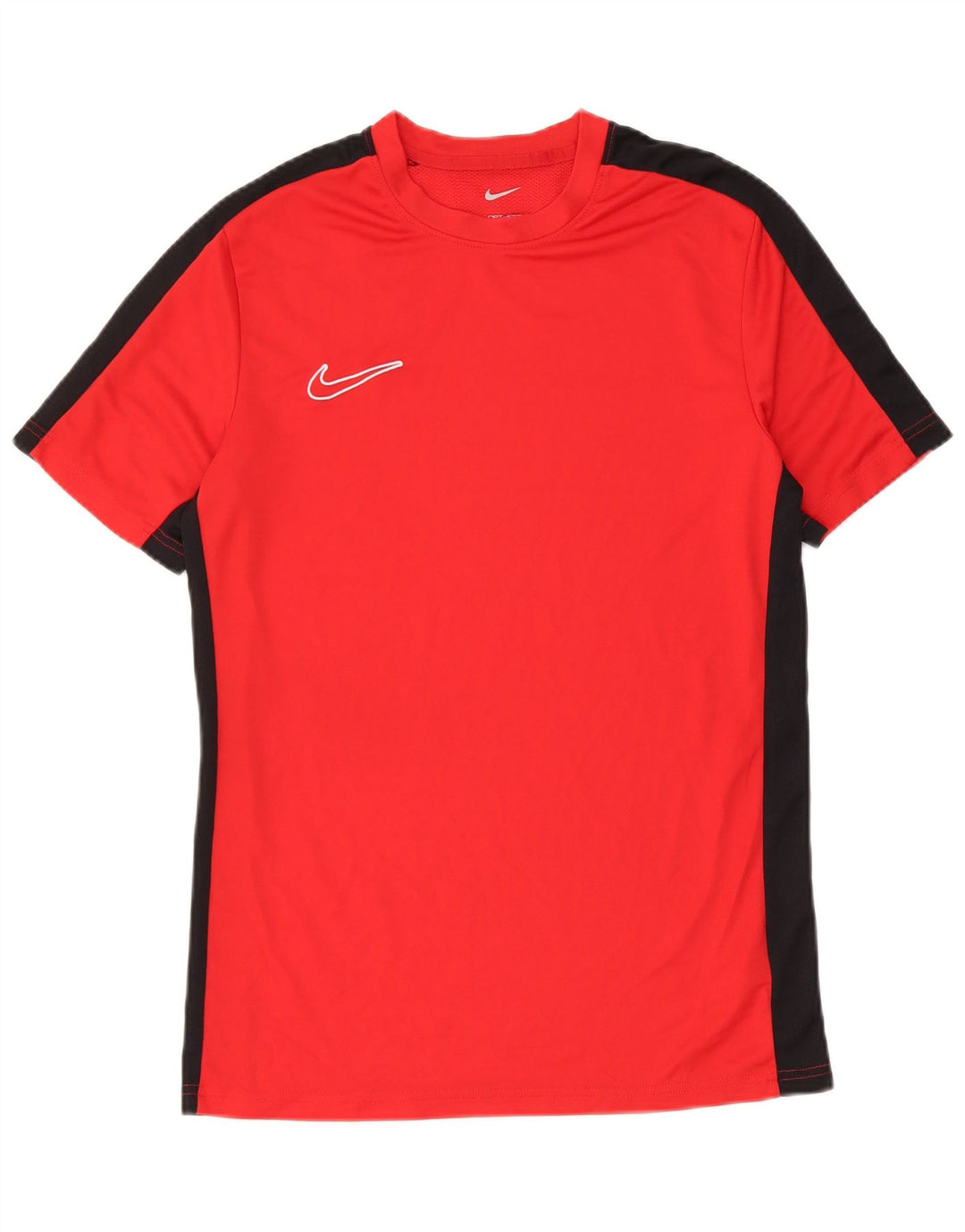 Nike Herre Dri Fit Slim T-Shirt Top Medium Rød Colourblock Polyester