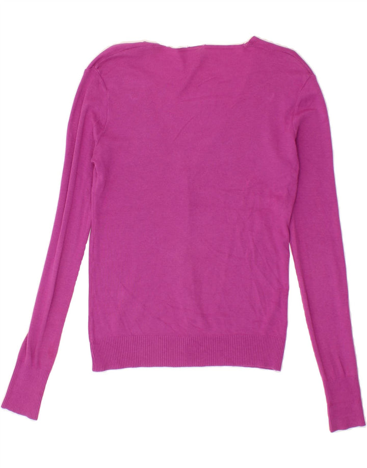 BENETTON Womens Cardigan Sweater UK 14 Medium Pink Vintage Benetton and Second-Hand Benetton from Messina Hembry 