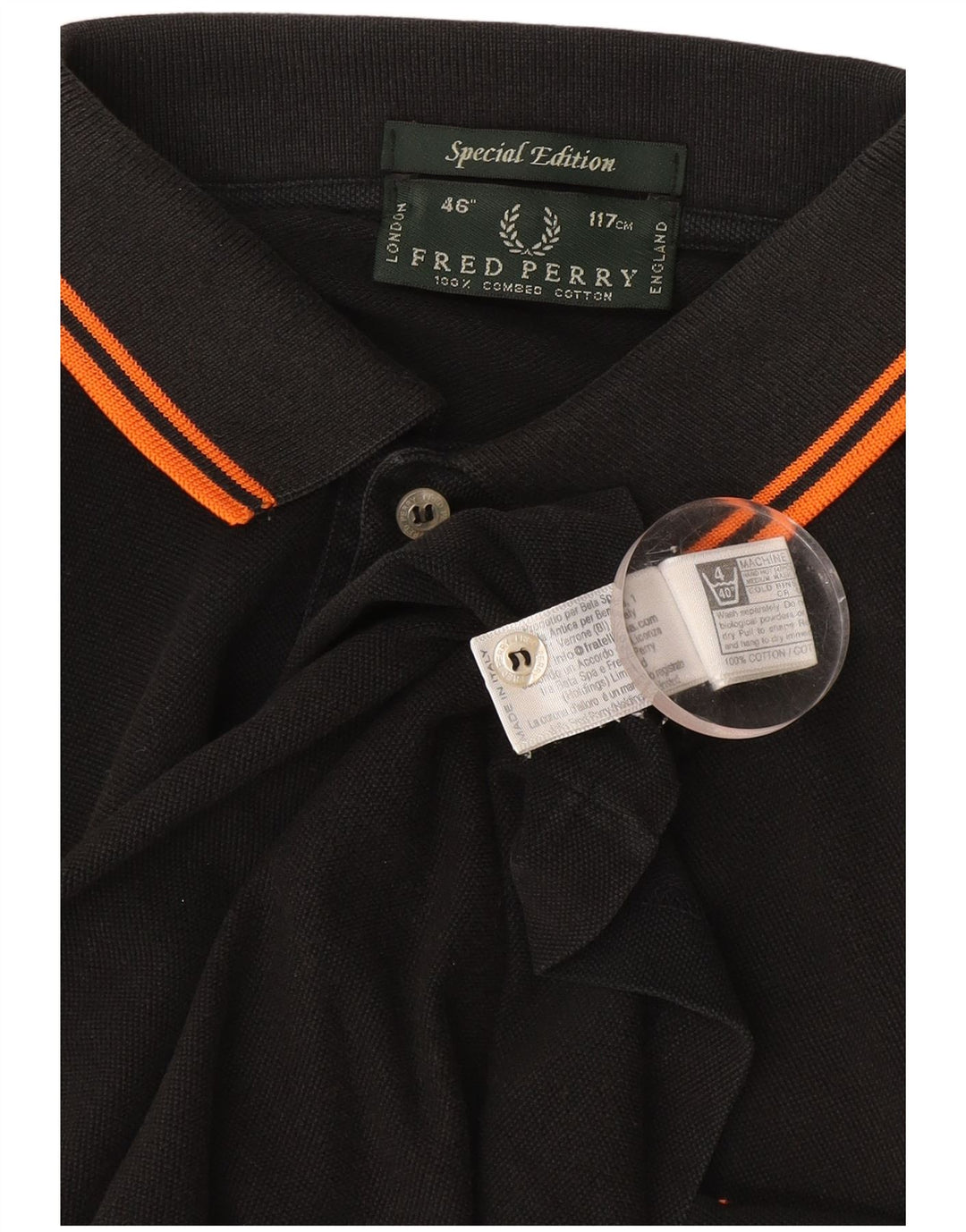 Fred Perry Herre poloshirt Stor sort bomuld