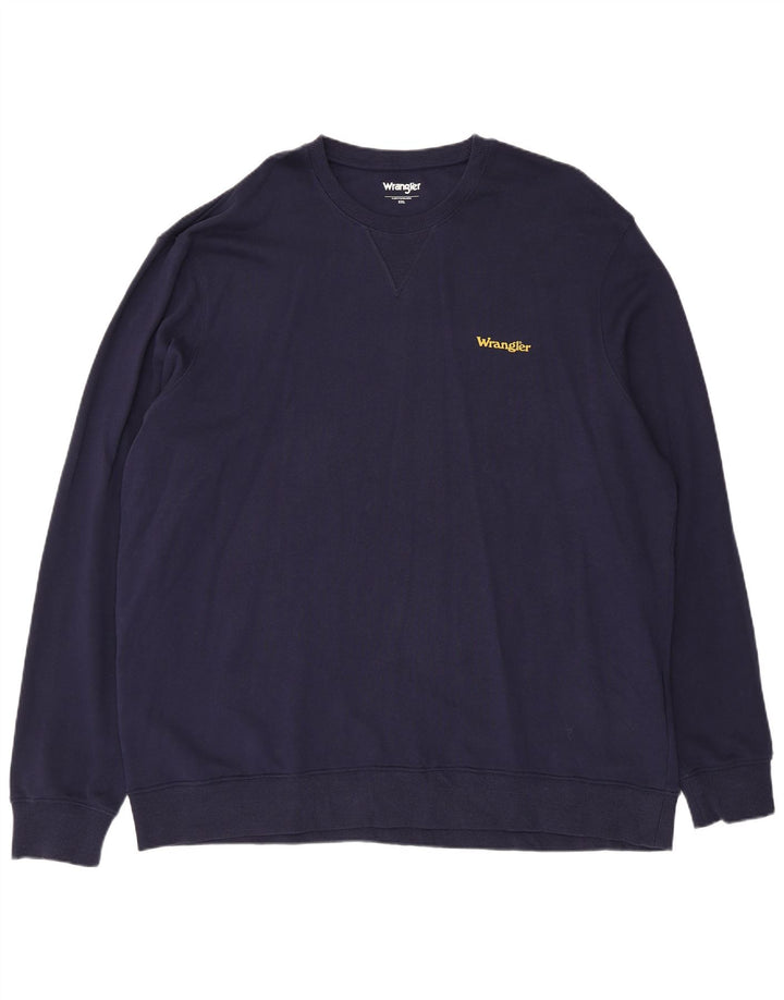 Wrangler Sweatshirt til mænd 2XL marineblå bomuld