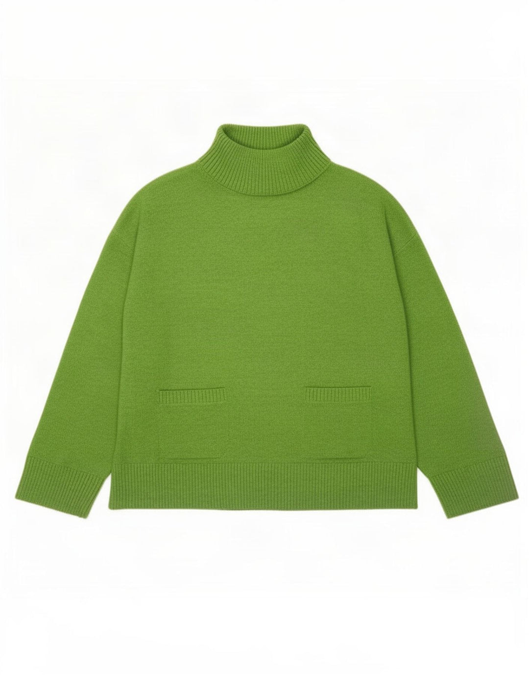 Marks & Spencer Dame Turtle Neck Jumper Sweater UK 14 Medium Green