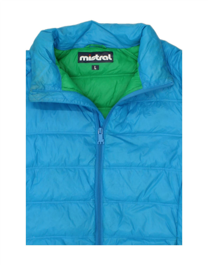 MISTRAL Womens Padded Jacket UK 16 Large Blue Polyester Vintage Mistral and Second-Hand Mistral from Messina Hembry 