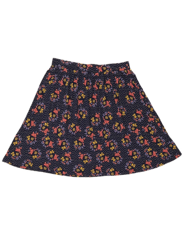 Fat Face Dame A-Line Nederdel UK 12 Medium W30 Flerfarvet Floral Viscose