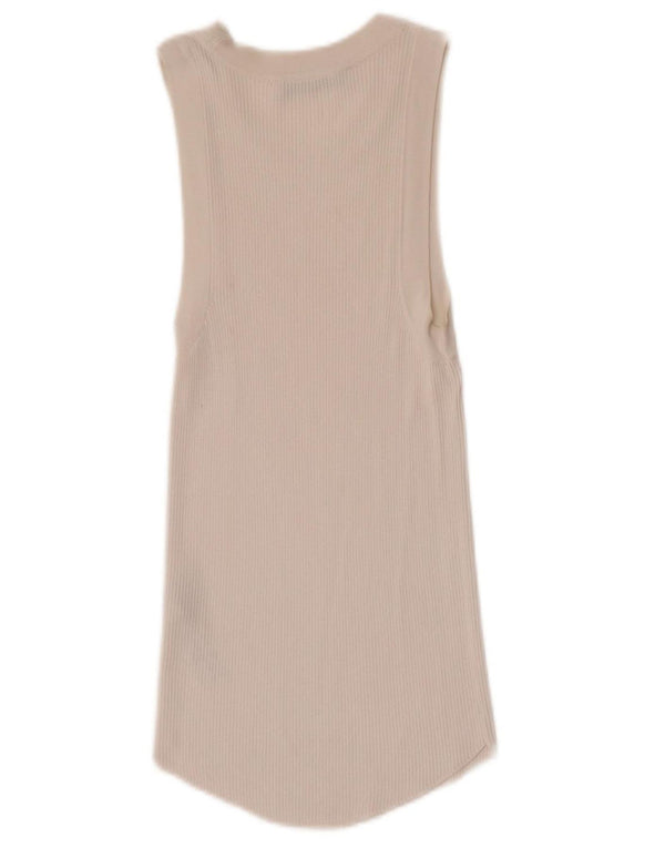 Zara Damevest Top UK 12 Medium White Viscose