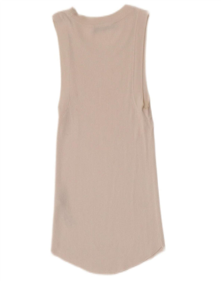 Zara Damevest Top UK 12 Medium White Viscose