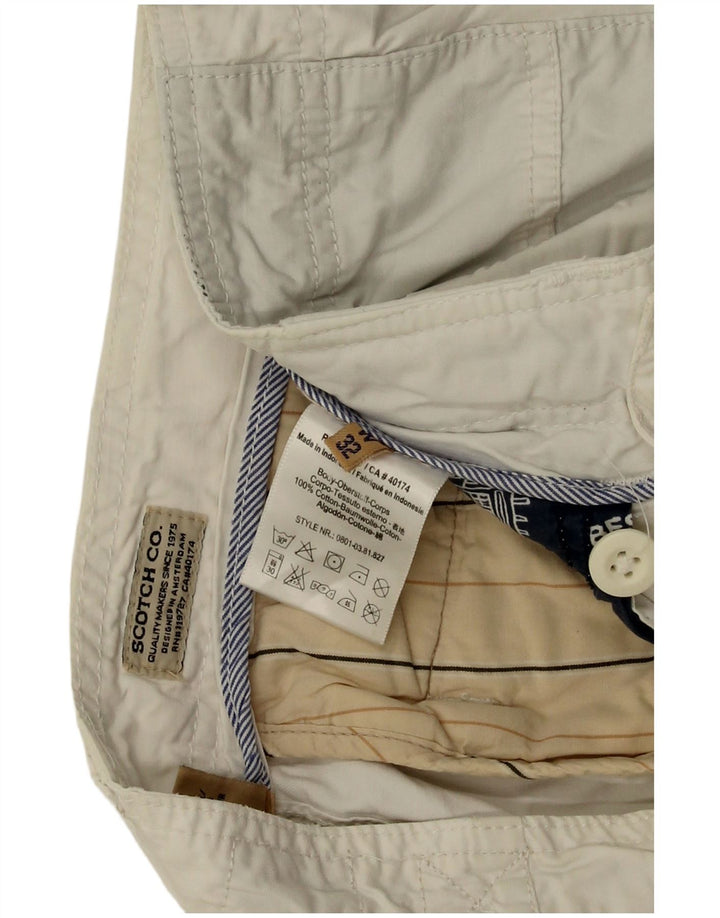 Scotch & Soda Chino Shorts til mænd W32 Medium White Bomuld