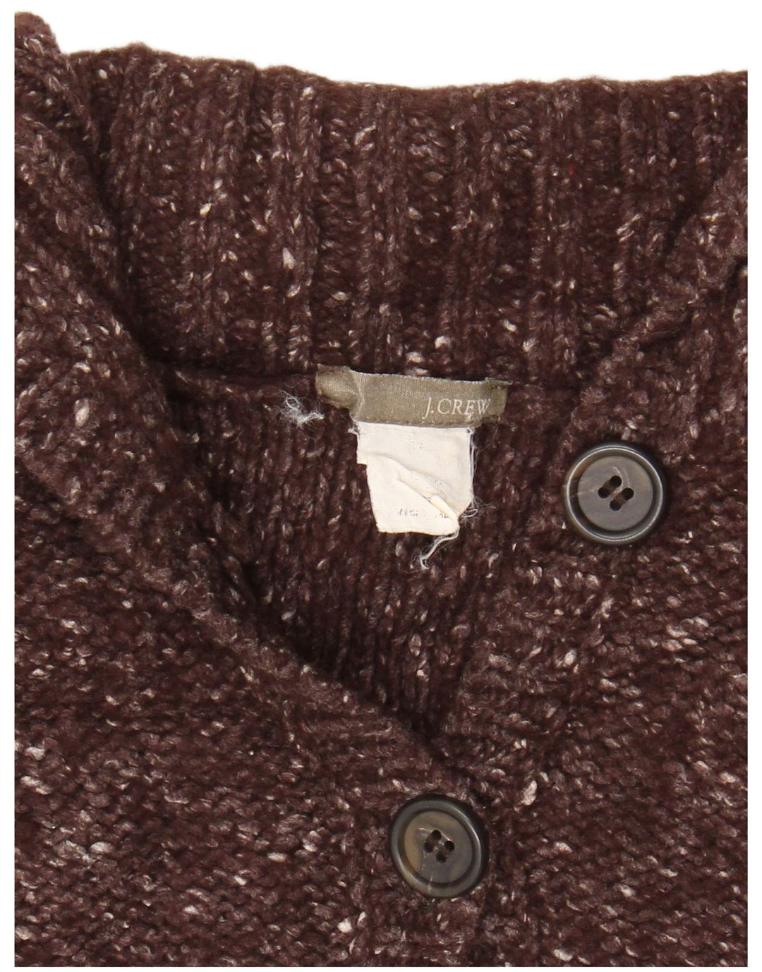 J. CREW Dame cardigan sweater UK 8 Small Brown Flecked