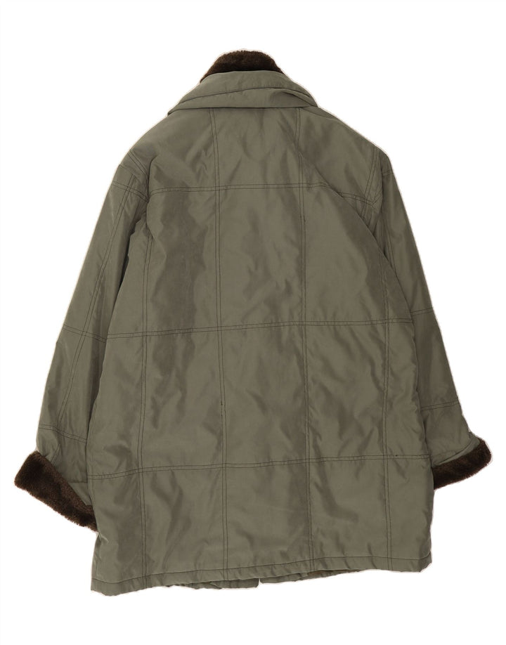 VINTAGE Womens Oversized Windbreaker Coat EU 40/42 Medium Green Polyester Vintage Vintage and Second-Hand Vintage from Messina Hembry 