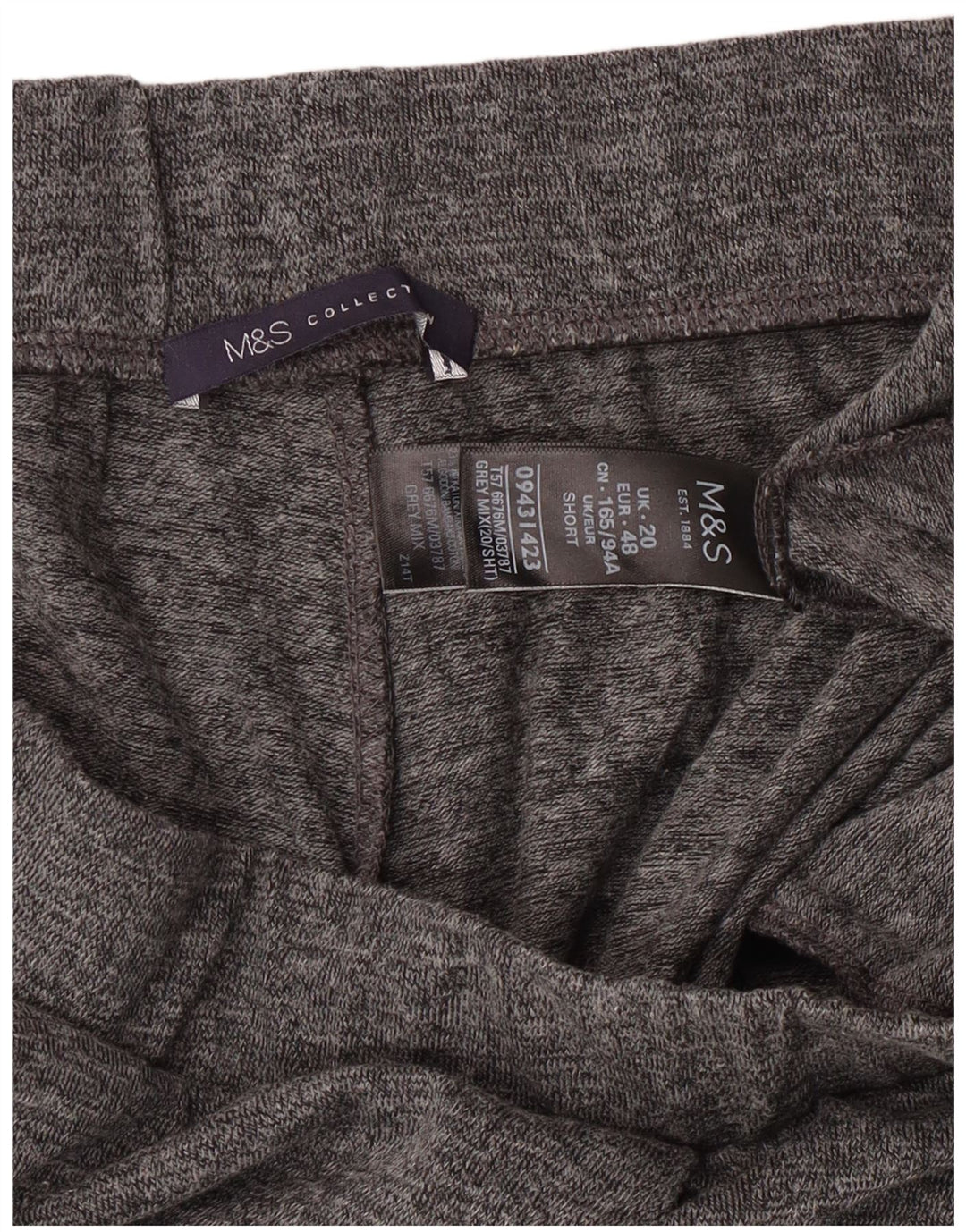 Marks & Spencer Træningsdragtsbukser til kvinder UK 20 2XL Grå Flecked Polyester