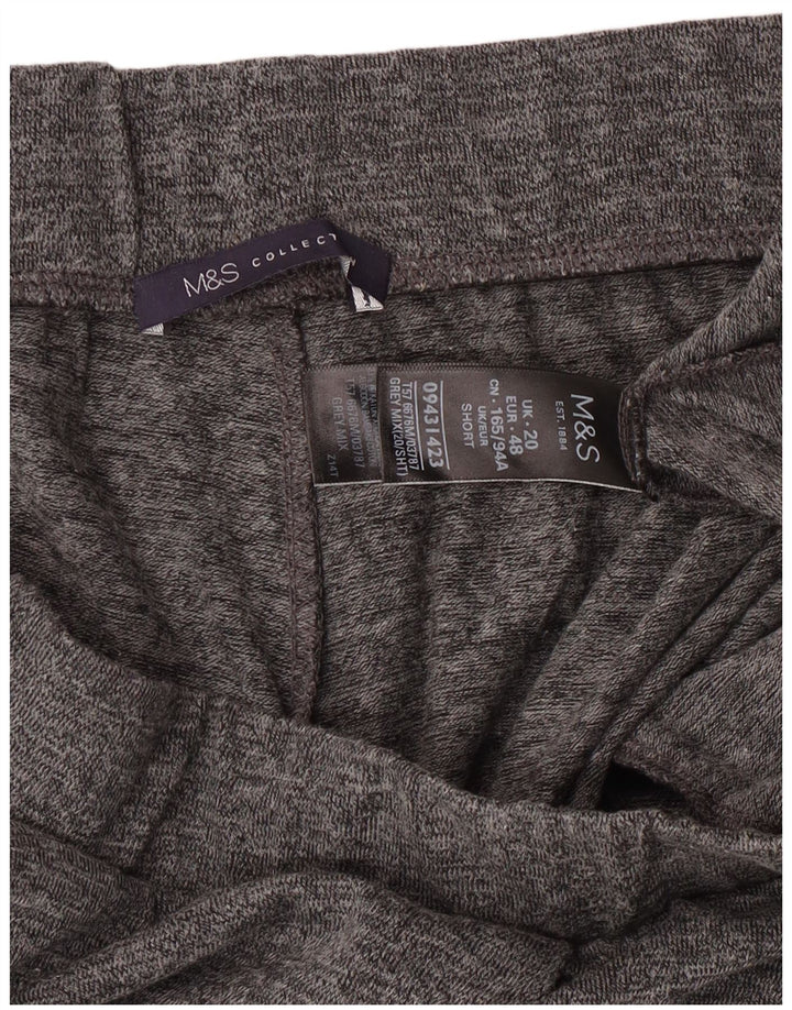 Marks & Spencer Træningsdragtsbukser til kvinder UK 20 2XL Grå Flecked Polyester