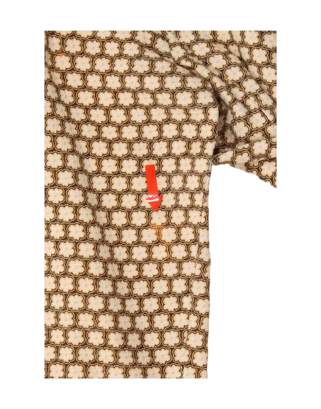 BADOO Womens 2 Button Blazer Jacket UK 10 Small Beige Floral Vintage Badoo and Second-Hand Badoo from Messina Hembry 