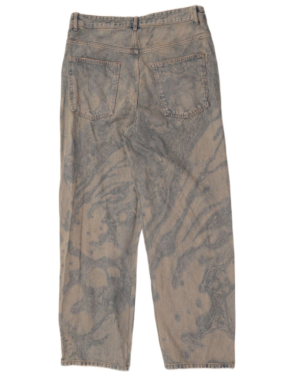 Zara Straight Jeans til mænd EU 42 Large W32 L32 Blue Tie Dye