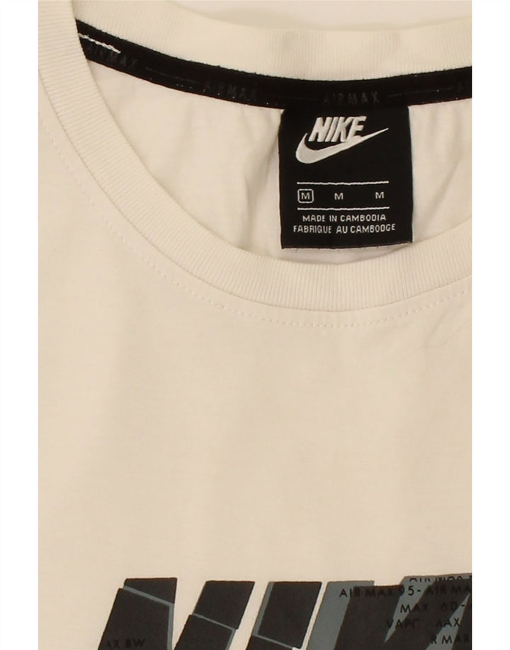 NIKE Mens Graphic T-Shirt Top Medium White Cotton Vintage Nike and Second-Hand Nike from Messina Hembry 