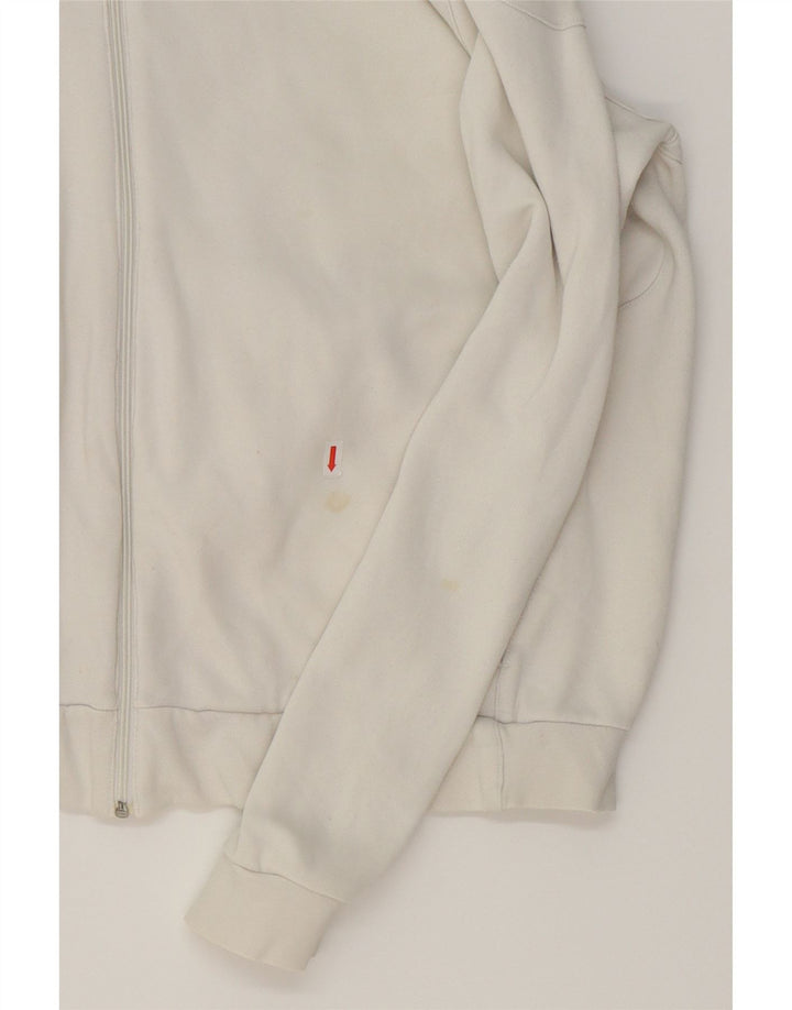 NIKE Mens Zip Hoodie Sweater UK 42/44 Large White Polyester Vintage Nike and Second-Hand Nike from Messina Hembry 