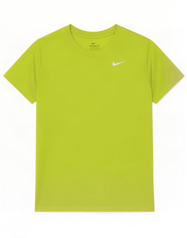 Nike Dame Dri Fit T-Shirt Top UK 16 Stor Grøn Polyester
