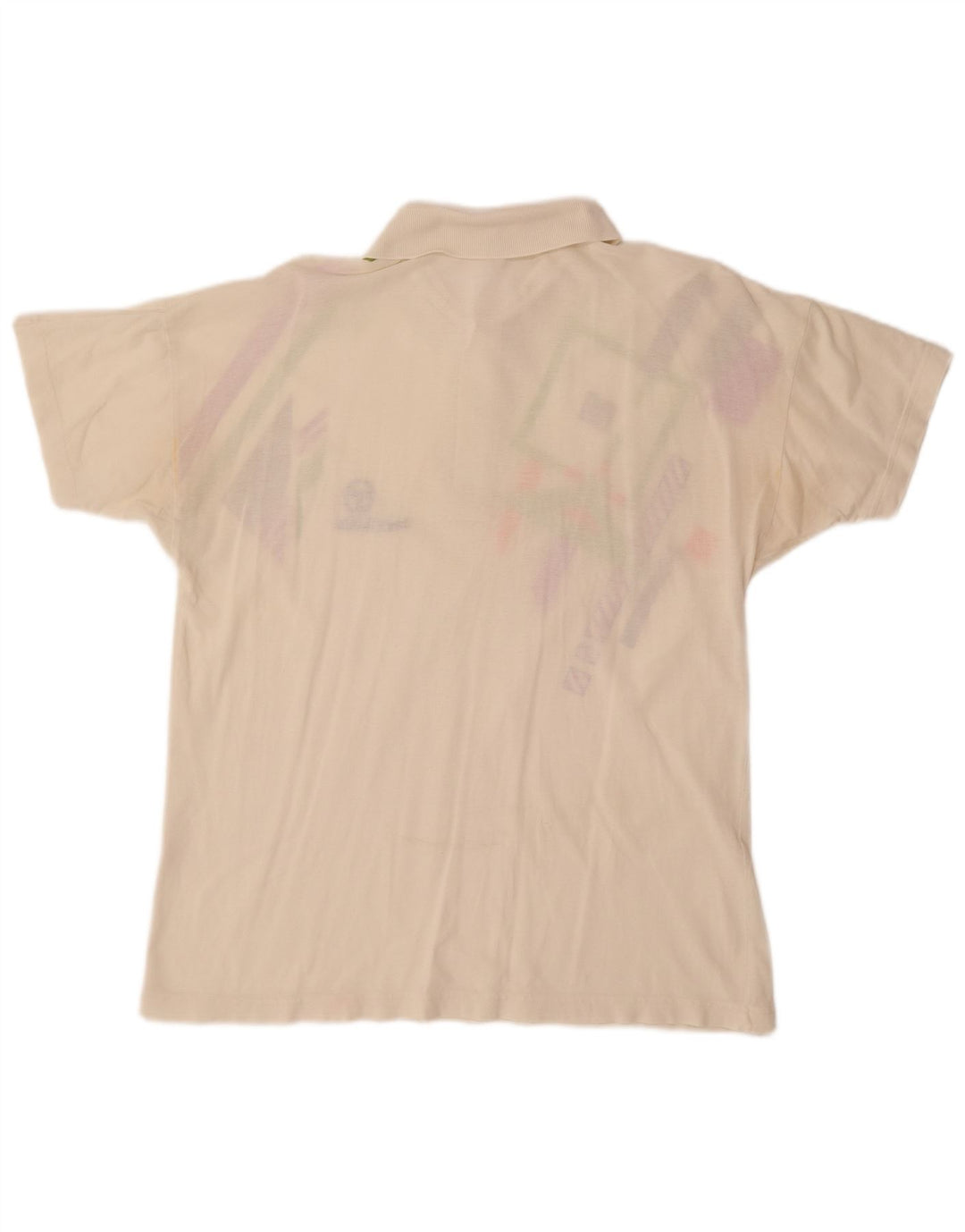 SERGIO TACCHINI Poloshirt til mænd EU 50 Medium Off White Geometrisk bomuld