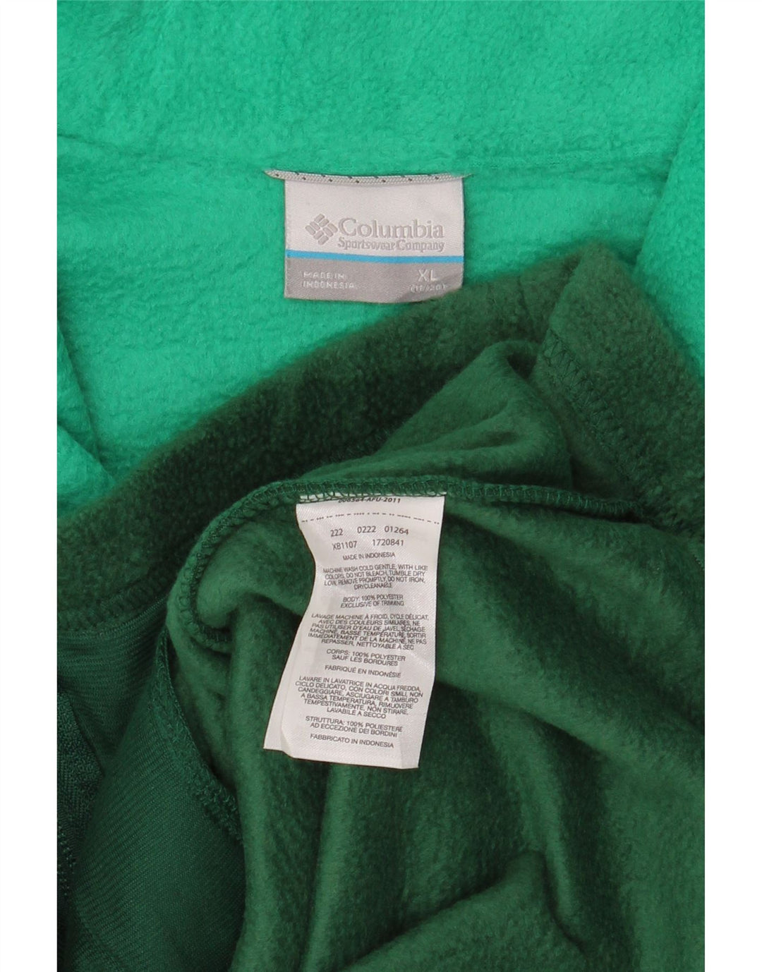 Columbia Boys Fleecejakke 15-16 år XL Grøn Colourblock Polyester