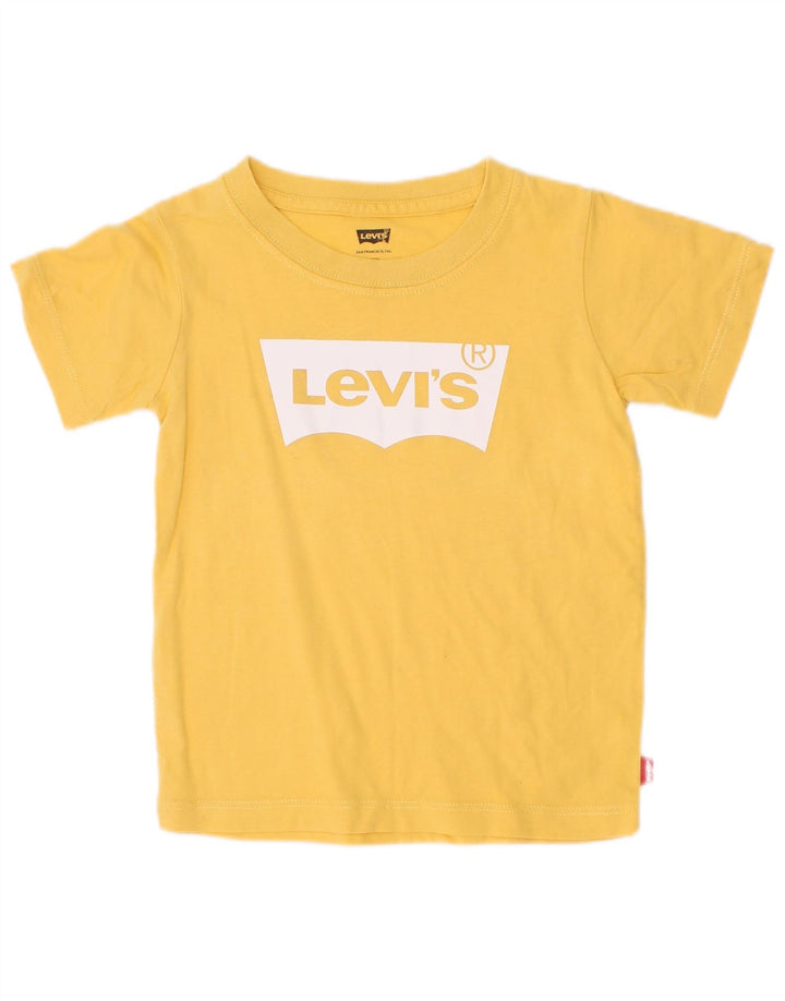Levi's Boys Grafisk T-Shirt Top 2-3 år Gul