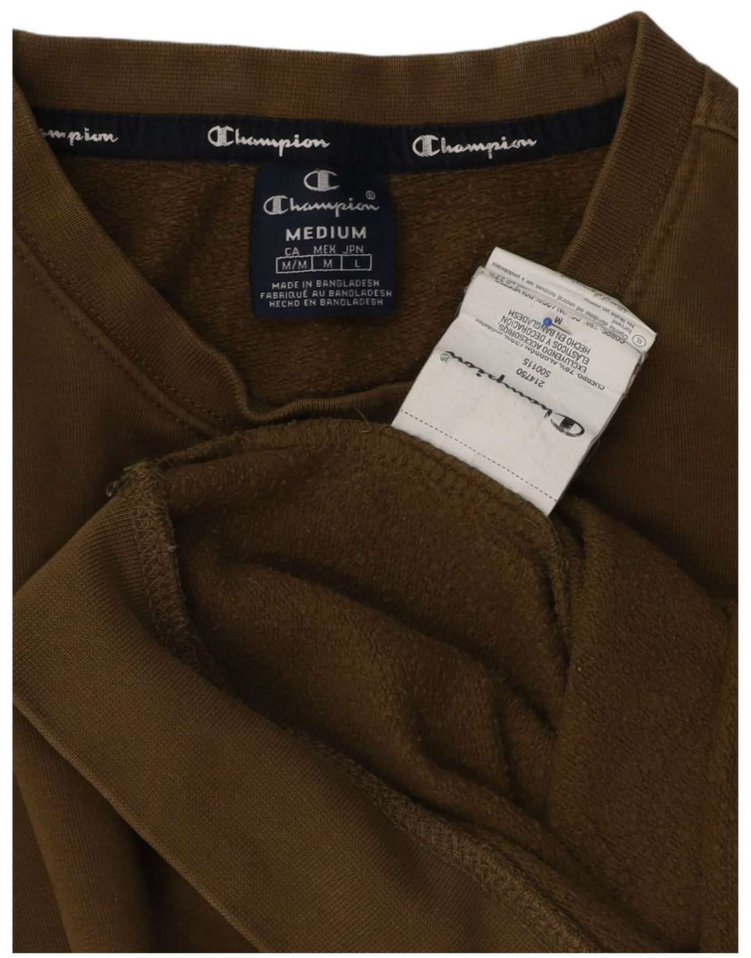 Champion Herre Sweatshirt Jumper Medium Khaki Bomuld
