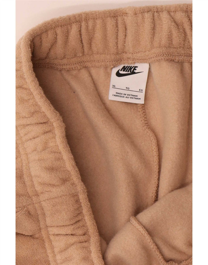 Nike Herre velour træningsdragt Bukser Joggers XL Beige Polyester