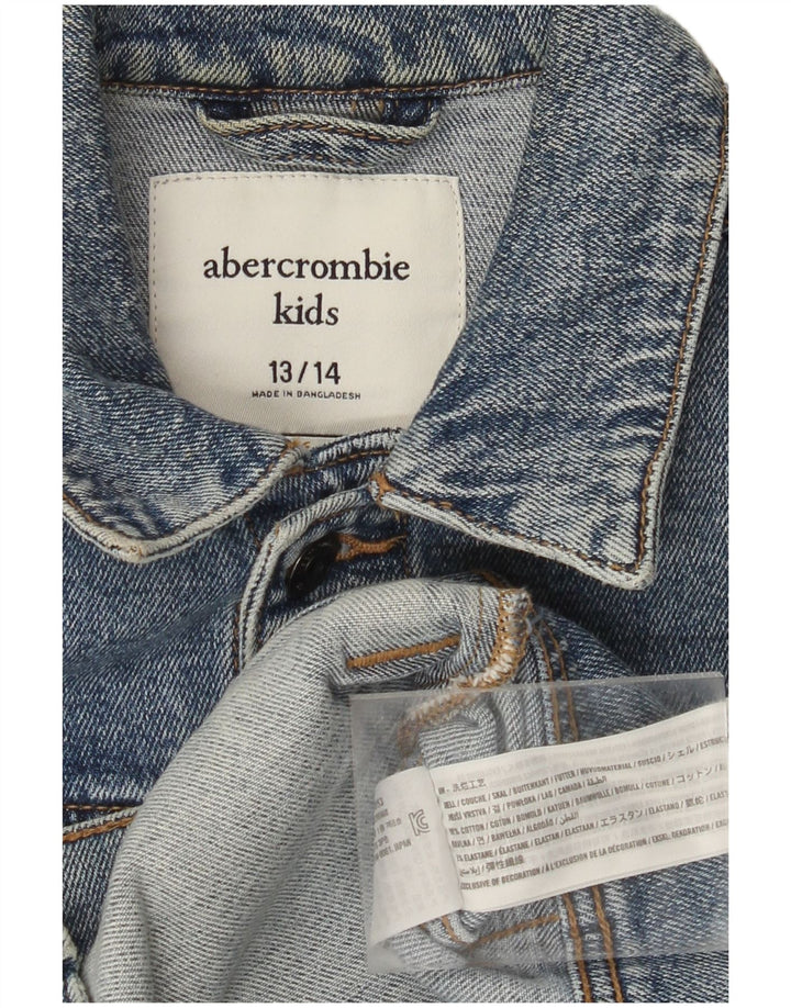 ABERCROMBIE & FITCH denimjakke til drenge 13-14 år blå bomuld