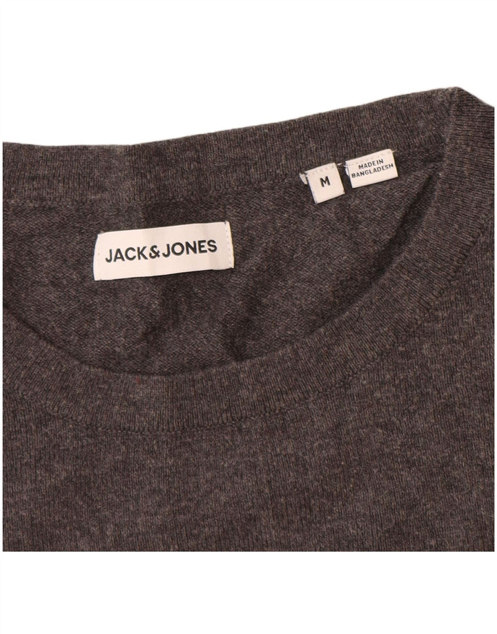 Jack & Jones Herre sweater med rund hals, mellemgrå bomuld