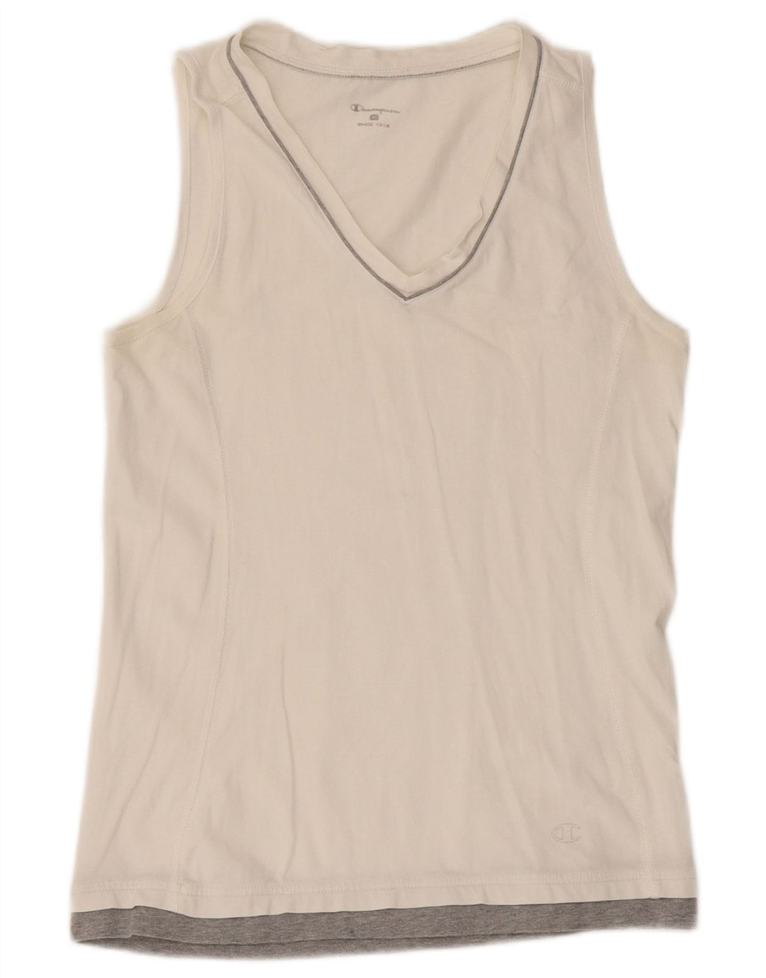 Champion Damevest Top UK 12 Medium White Colourblock