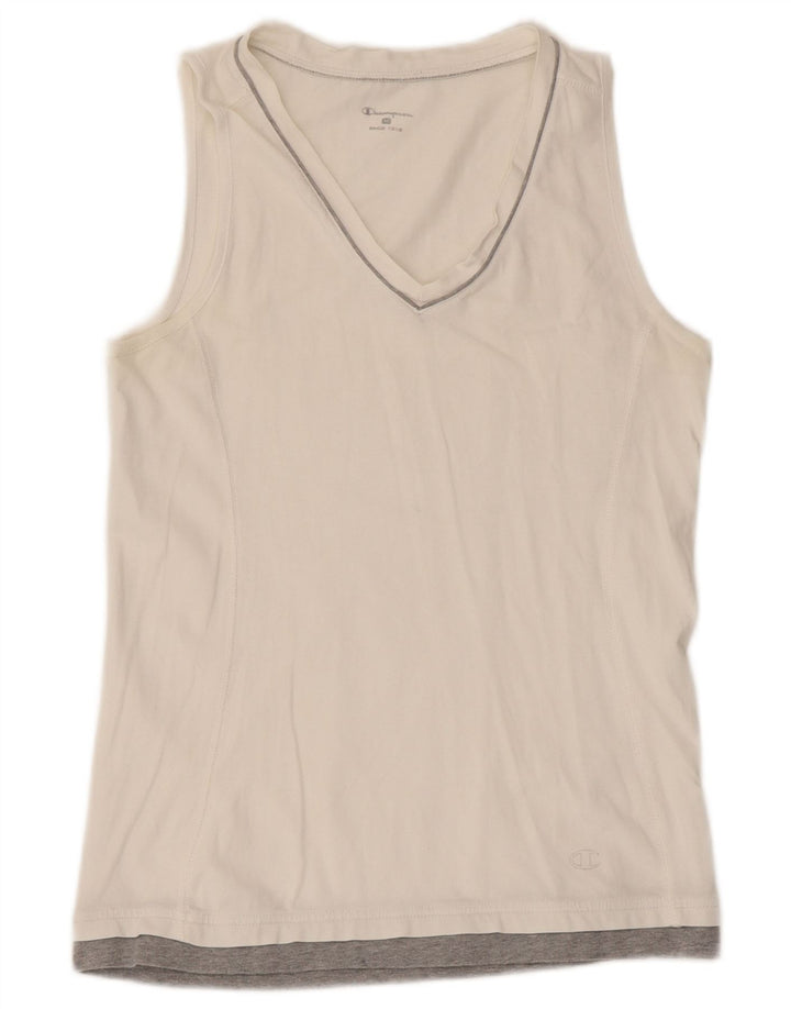 Champion Damevest Top UK 12 Medium White Colourblock