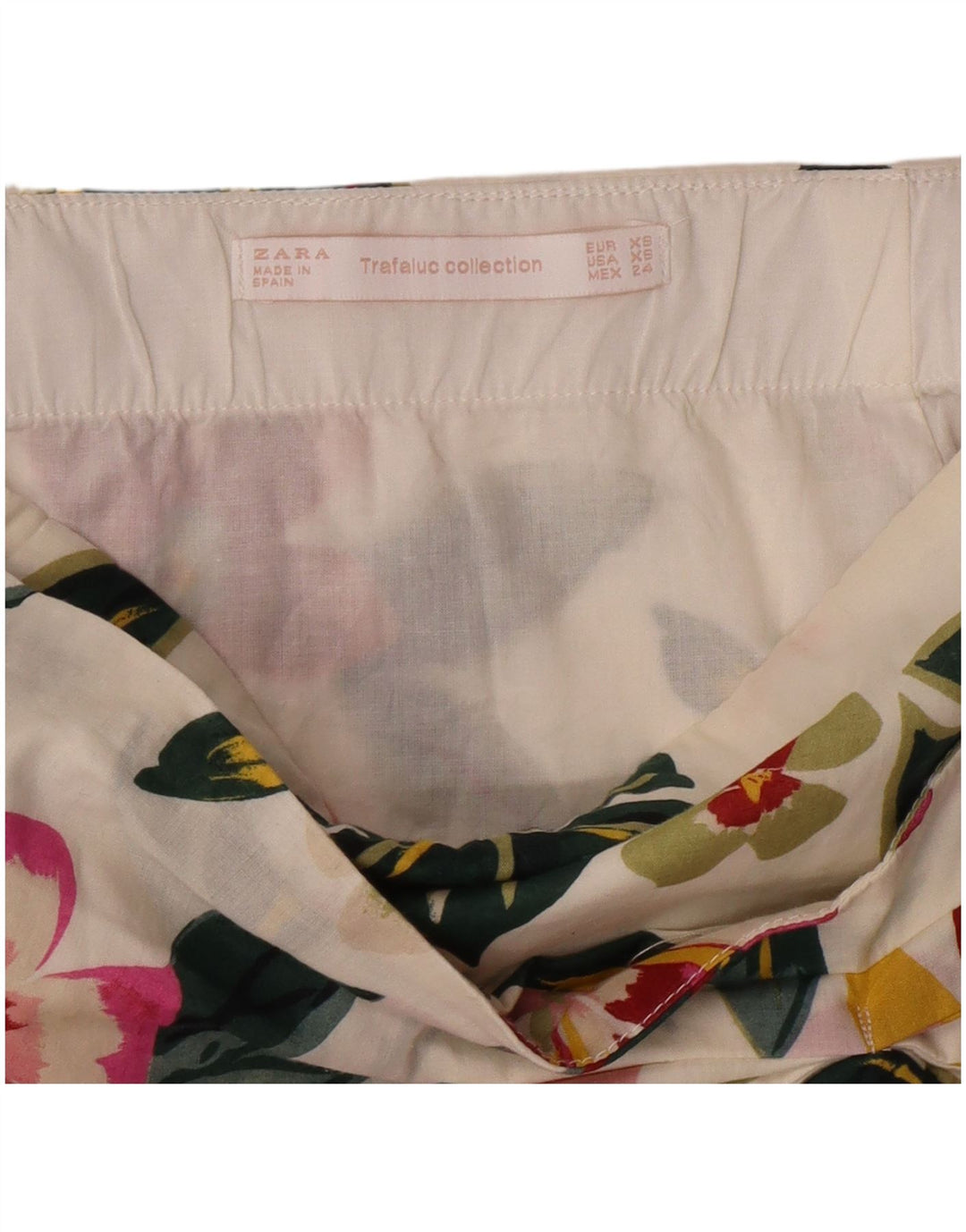 Zara Dame Mini-nederdel XS W24 Off White Floral