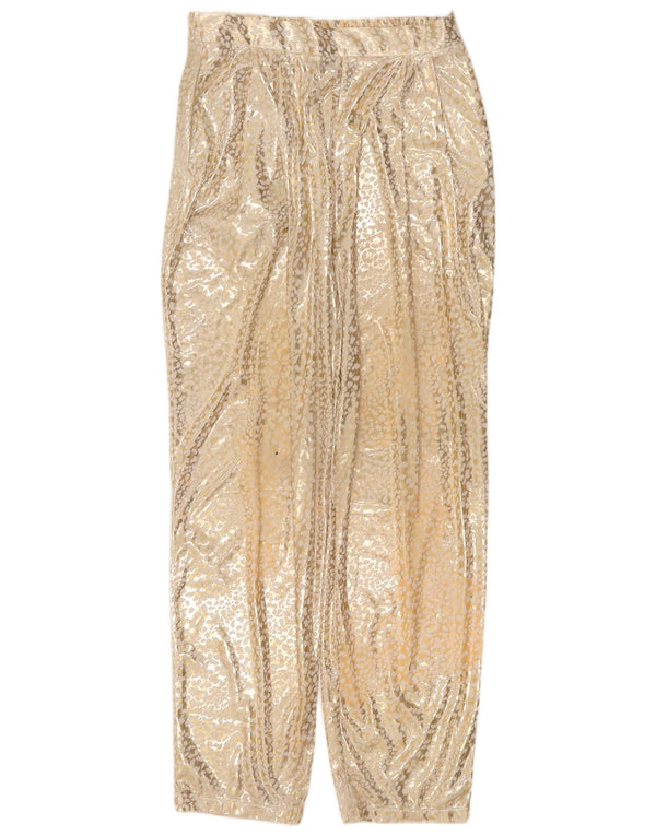 Vintage Dame Se Through Chino Bukser IT 46 Large W34 L29 Guld Flecked