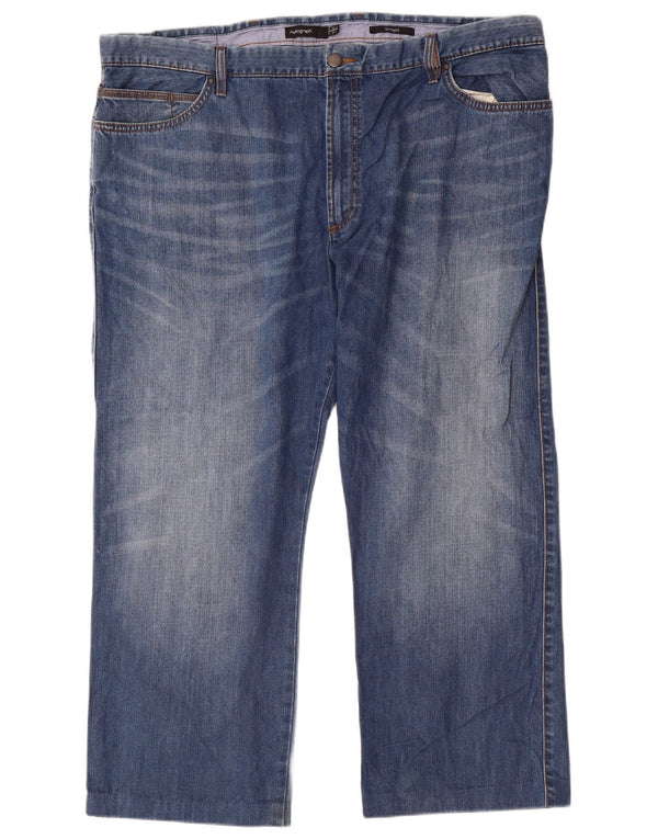 Marks & Spencer Herre Autograph Straight Jeans W42 L27 Blå Bomuld