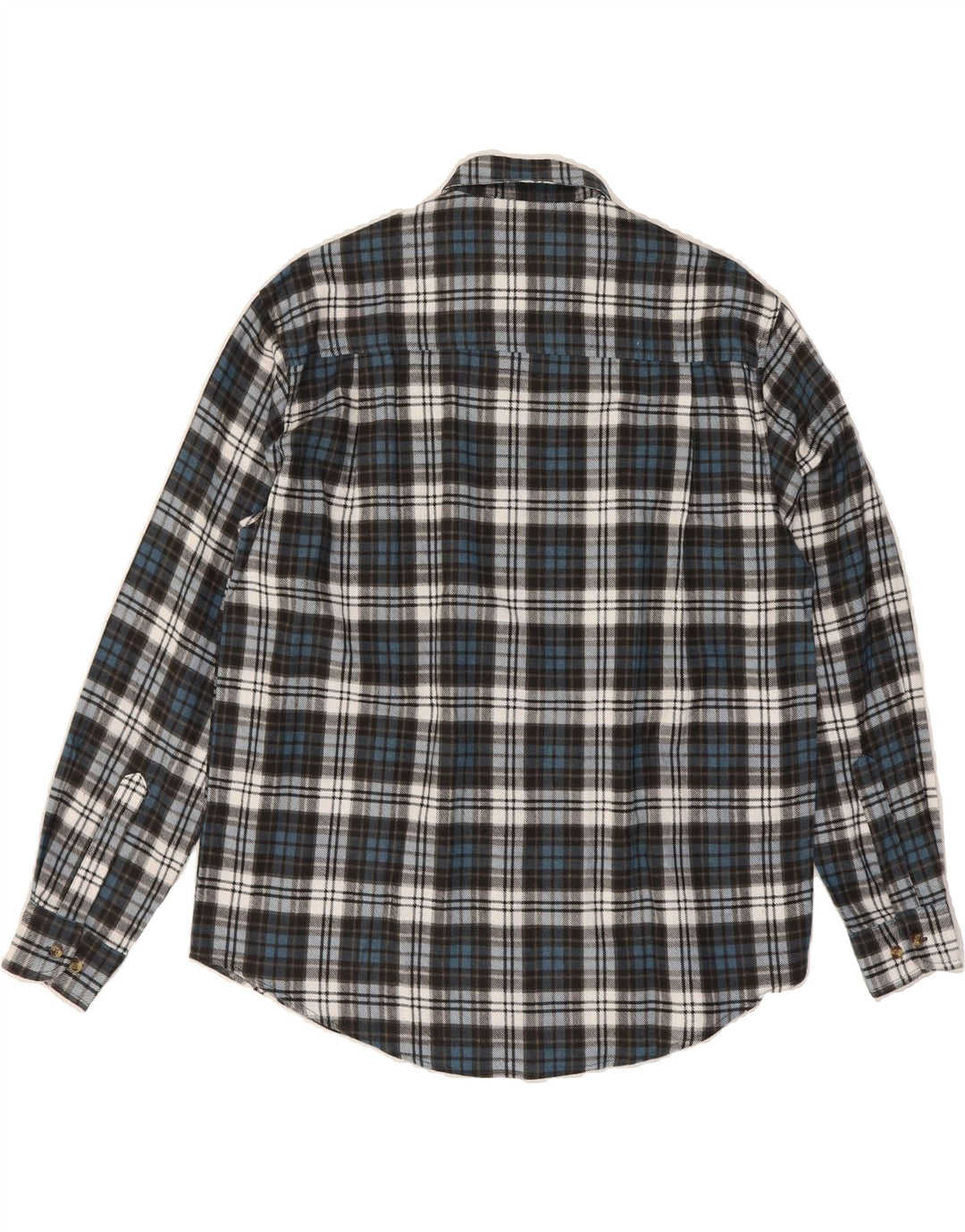 ZERMATT Mens Flannel Shirt Large Blue Check Vintage Zermatt and Second-Hand Zermatt from Messina Hembry 