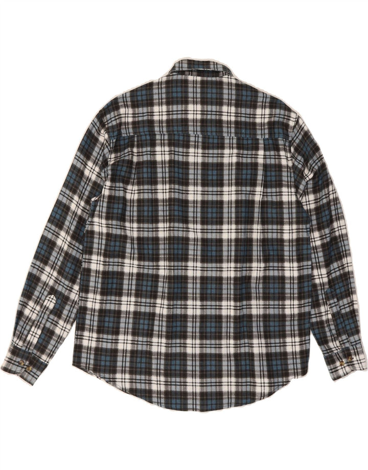 ZERMATT Mens Flannel Shirt Large Blue Check Vintage Zermatt and Second-Hand Zermatt from Messina Hembry 