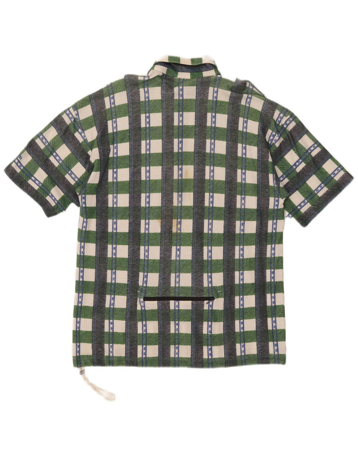 Loffler Polo Shirt til mænd, stor grøn ternet