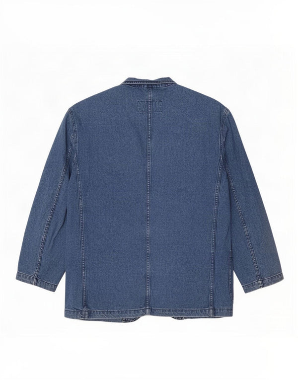 Ontario Herre 2-knaps Denim Blazer Jacket UK 42 XL Blå Bomuld