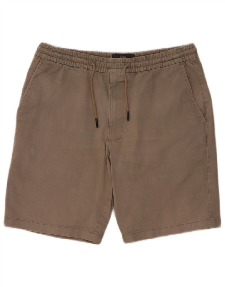 Marks & Spencer Chino Shorts til mænd W32 mellemgrå bomuld