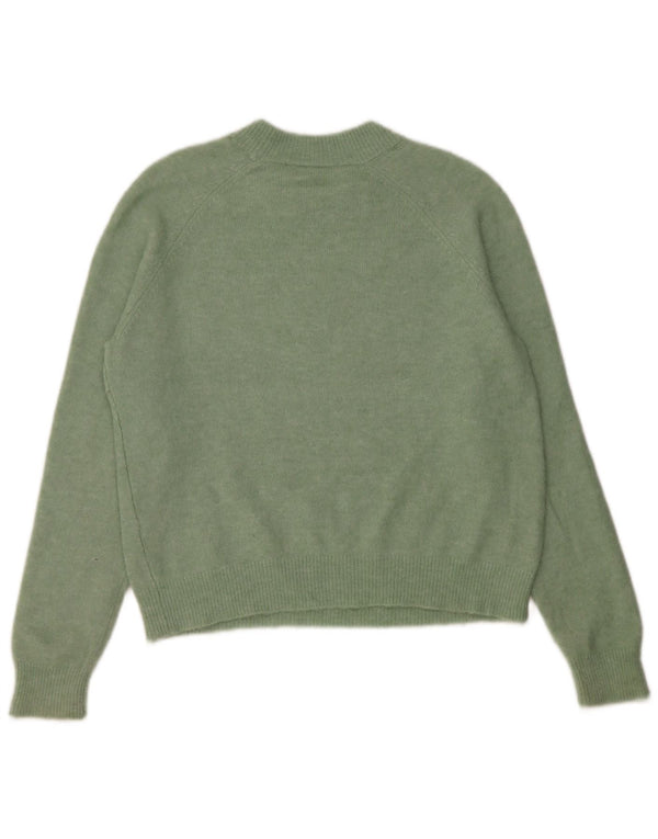 Zara Dame Oversized Crew Neck Jumper Sweater UK 10 Small Green