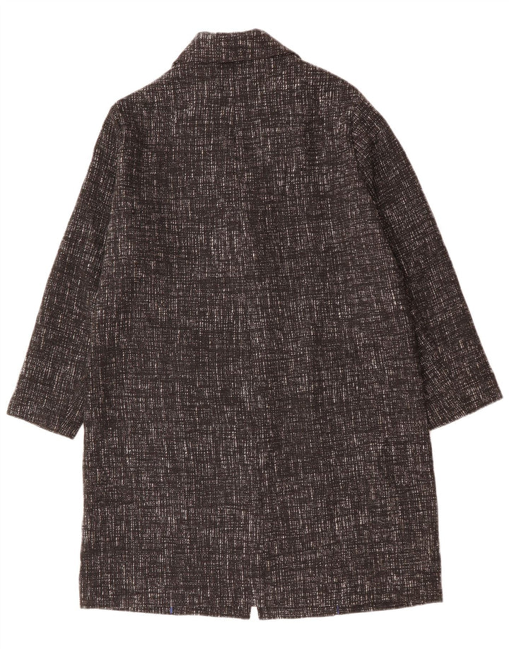 BENETTON Dameoverfrakke IT 44 Medium Sort Flecked Polyester