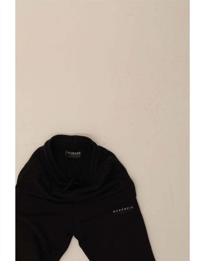 MC KENZY Boys Tracksuit Trousers Joggers 8-9 Years  Black Polyester Vintage MC Kenzy and Second-Hand MC Kenzy from Messina Hembry 