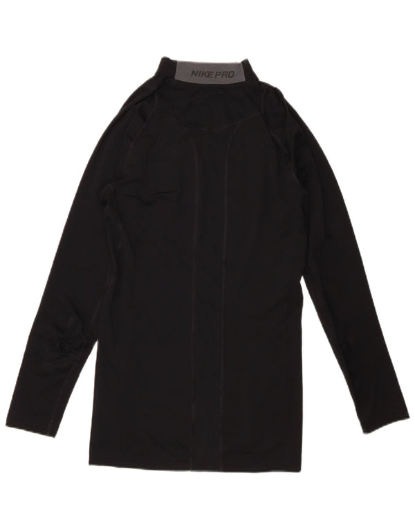 Nike Compression Top Langærmet UK 10 Small Black Polyester