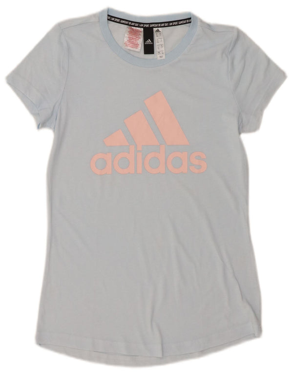 Adidas piger grafisk t-shirt top 14-15 år XL Blå