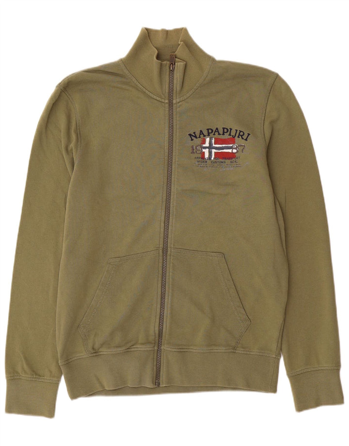 NAPAPIJRI Herre grafisk træningsdragt Topjakke Medium Khaki Bomuld